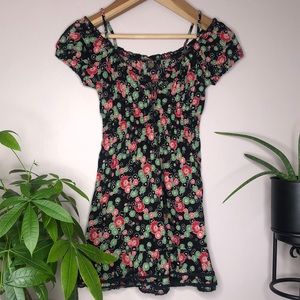FREE PEOPLE Floral Cold Shoulder Dress